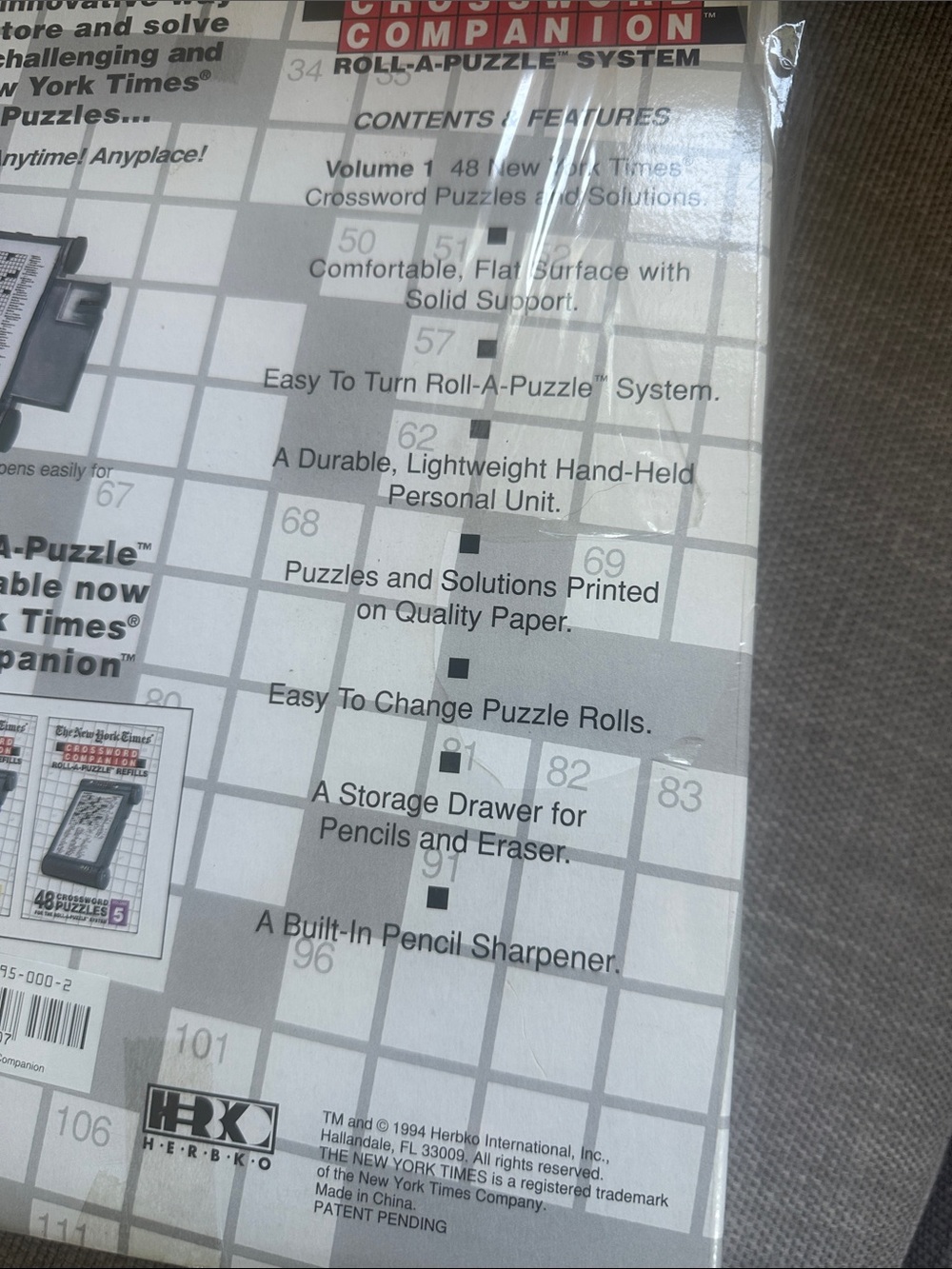The New York Times Crossword Companion Roll-A-Puzzle System 1994 Game - Picture 4 of 5
